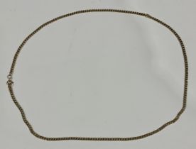 A 9ct gold curb link necklace, marked 375, 9.4g