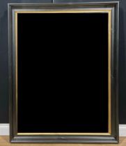 A large 19th century style ebonised mirror, 138cm x 107cm