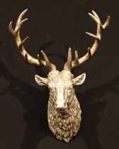 Interior Design - Faux Taxidermy - a composite stag bust, 83cm high, 60.5cm wide, 32cm deep