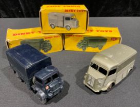 Toys & Juvenalia - Dinky Toys (France) 25c Citroen van, boxed; Dinky Toys 623 Army covered wagon,