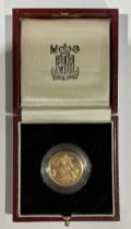 An Elizabeth II full gold sovereign, The 1990 Gold Proof Sovereign, limited edition 4,511/5,000,