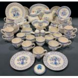 A Johnson Bros. Hearts and Flowers pattern dinner and tea service; others similar, qty