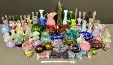 Art Glass - a Mdina compressed ovoid vase; an Avondale conical bottle vase; Caithness vases;