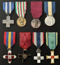 Italian Medal Collection comprising of : Valour Cross: War Medal 1915-1918: Italian Volunteers in