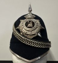 Victorian 1st Volunteer Battalion The Norfolk Regiment Blue Cloth Helmet with all original