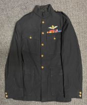 WW2 British Royal Artillery Officers No1 Dress Uniform Jacket. Kings Crown RA Buttons, small pattern