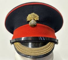 British Post War Grenadier Guards NCO's Cheese Cutter Cap with ERII Brass Flaming Grenade Cap Badge.