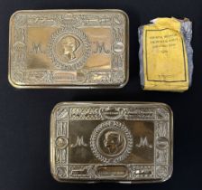WW1 British Princess Mary's Gift Tin Christmas 1914: two examples and one is complete with one