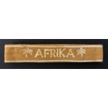 WW2 Third Reich Ärmelband Afrika - Africa Cuff Title. Full length.