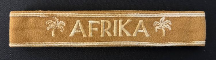 WW2 Third Reich Ärmelband Afrika - Africa Cuff Title. Full length.