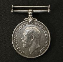 WW1 British War Medal to 9470 Cpl CJ Brookes, Rifle Brigade. No ribbon.