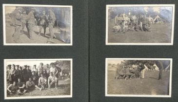 WW1 British Photograph Album dated 5th August 1914 showing Camp life in the UK along with family