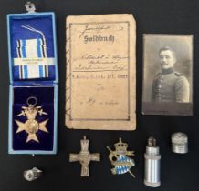 WW1 Imperial German Army Bavarian Award Group to Josef Bachman 1 Kompanie 6th Bavarian Infanterie