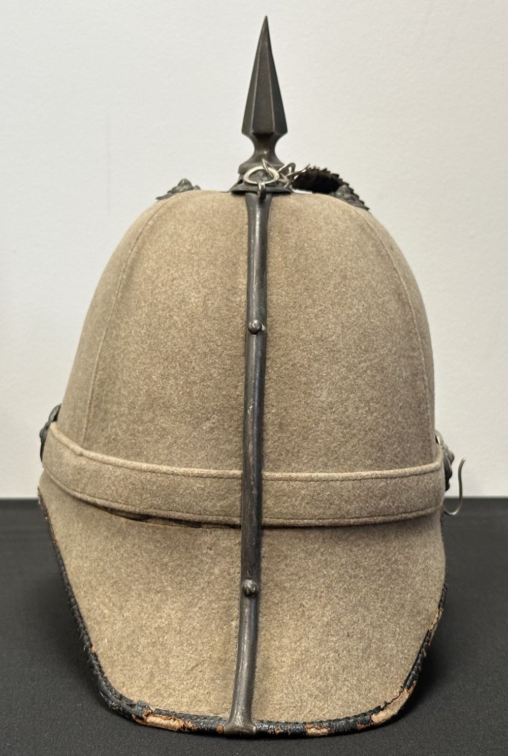 Victorian Officers Grey Cloth Helmet 1st Volunteer Battalion Northumberland Fusiliers. Marked to - Image 4 of 12