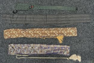 Four Japanese Cloth Sword Bags (4)