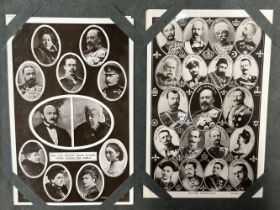 Postcard Photograph Album featuring a collection of cards showing the British Royal family from