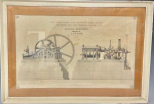 The Industrial Revolution - a monochrome print, Ten Horse Power High Pressure Steam Engine and Sugar