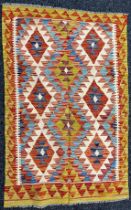Oriental Rugs and Carpets - a Chobi kilim carpet, 147cm x 94cm