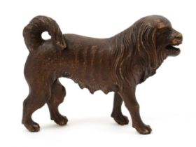 Folk Art - a 19th century softwood carving, of a dog, 14cm long