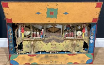 Fairground Interest - a scratch built rectangular shaped painted wooden Showman’s travelling