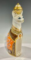 A Royal Crown Derby Royal cats model, Siamese, second quality, 22cm, printed mark