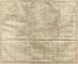 John Russell, an engraved map, Chart of the British Channel with the Opposite Coast of the United