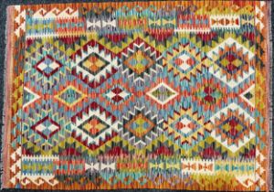 Oriental Rugs and Carpets - a Chobi Kilim, 155cm x 109cm