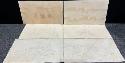 Military Strategy - a folio of diagrams relating to siege warfare, comprising first system of Vauban