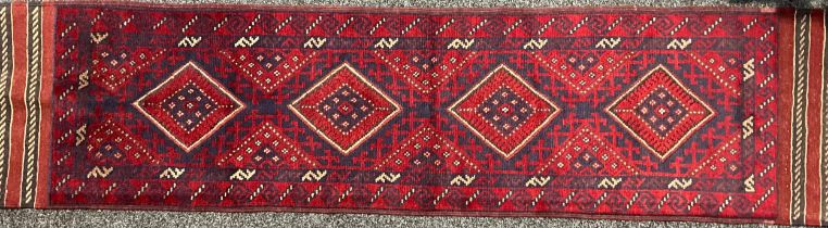 Oriental Rugs and Carpets - a Meshwani runner, 247cm x 62cm