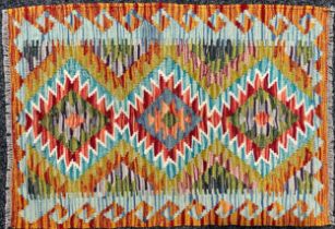 Oriental Rugs and Carpets - a Chobi Kilim, 89cm x 60cm