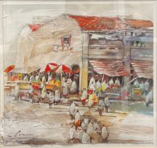 Yap Chin Hoe, Malaysian (bn. 1970) At the Market watercolour, 37cm x 40cm