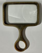 A 19th century horn hand lens or magnifying glass