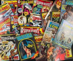 Comics, Marvel Comics Group, The Super-Heroes, comprising #20-#28; #48; Vampirella #4; The Savage