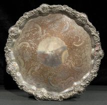 A mid-19th century Sheffield plate salver