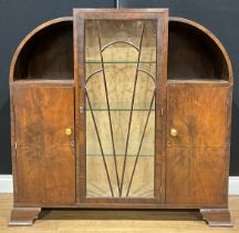An Art Deco mahogany display cabinet, c.1935