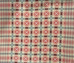 Textiles - a Welsh wool tapestry blanket, double, 200cm x 230cm