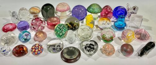 Glass Paperweights - including Caithness, Langham, Liskeard, animals, mushrooms, etc, qty