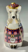 A Royal Crown Derby model of a Scottish Terrier, 14cm, first quality, printed mark in red