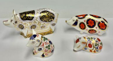 A Royal Crown Derby Paperweight, Spotty Pig, one of a limited edition of 1,500 exclusive to the
