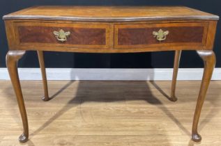 A George I style walnut side table, 78cm high, 108cm wide, 57cm deep