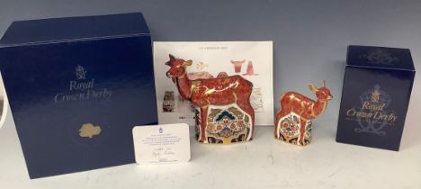 A Royal Crown Derby paperweights, Sherwood Hind, Connaught House special commission, limited edition