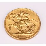 A George V full gold sovereign, 1912