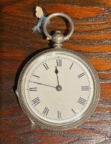 A Swiss silver fob watch, c.1890