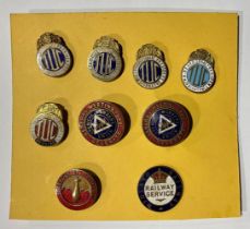 1940's-50's TUC badges; Chemical Workers Union badges; League of Firemen and Midland Railway;