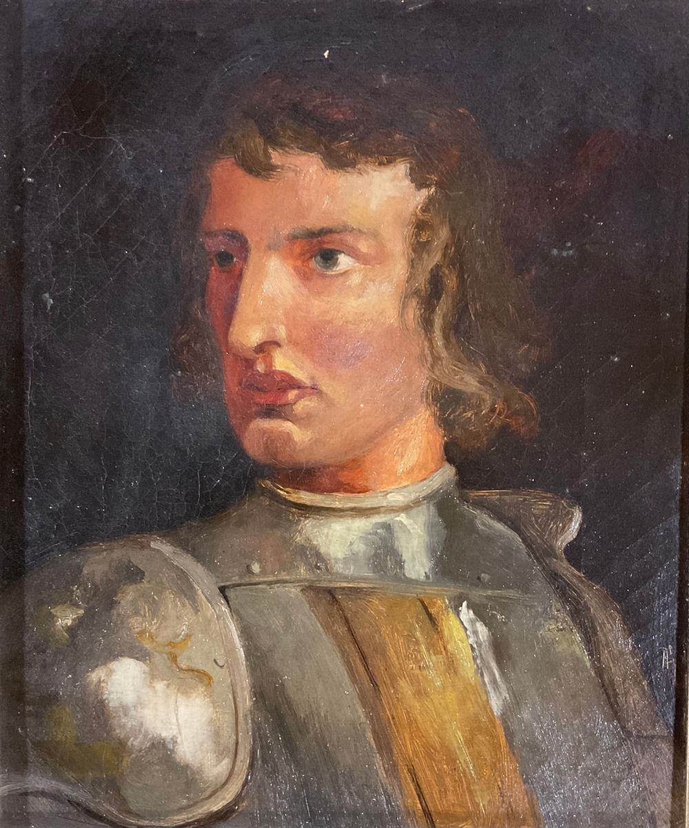 English School (early 20th century) Portrait of Oliver Cromwell, oil on canvas, 29.5cm x 24.5cm