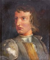 English School (early 20th century) Portrait of Oliver Cromwell, oil on canvas, 29.5cm x 24.5cm