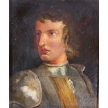 English School (early 20th century) Portrait of Oliver Cromwell, oil on canvas, 29.5cm x 24.5cm