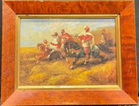Continental School Arab Hunting Party on Horseback unsigned, oil