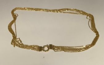 An Italian 9ct gold necklace, marked QVC 375, 7g