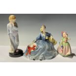 A Royal Doulton figure, Elyse; others, Babie and Sleepy Darling